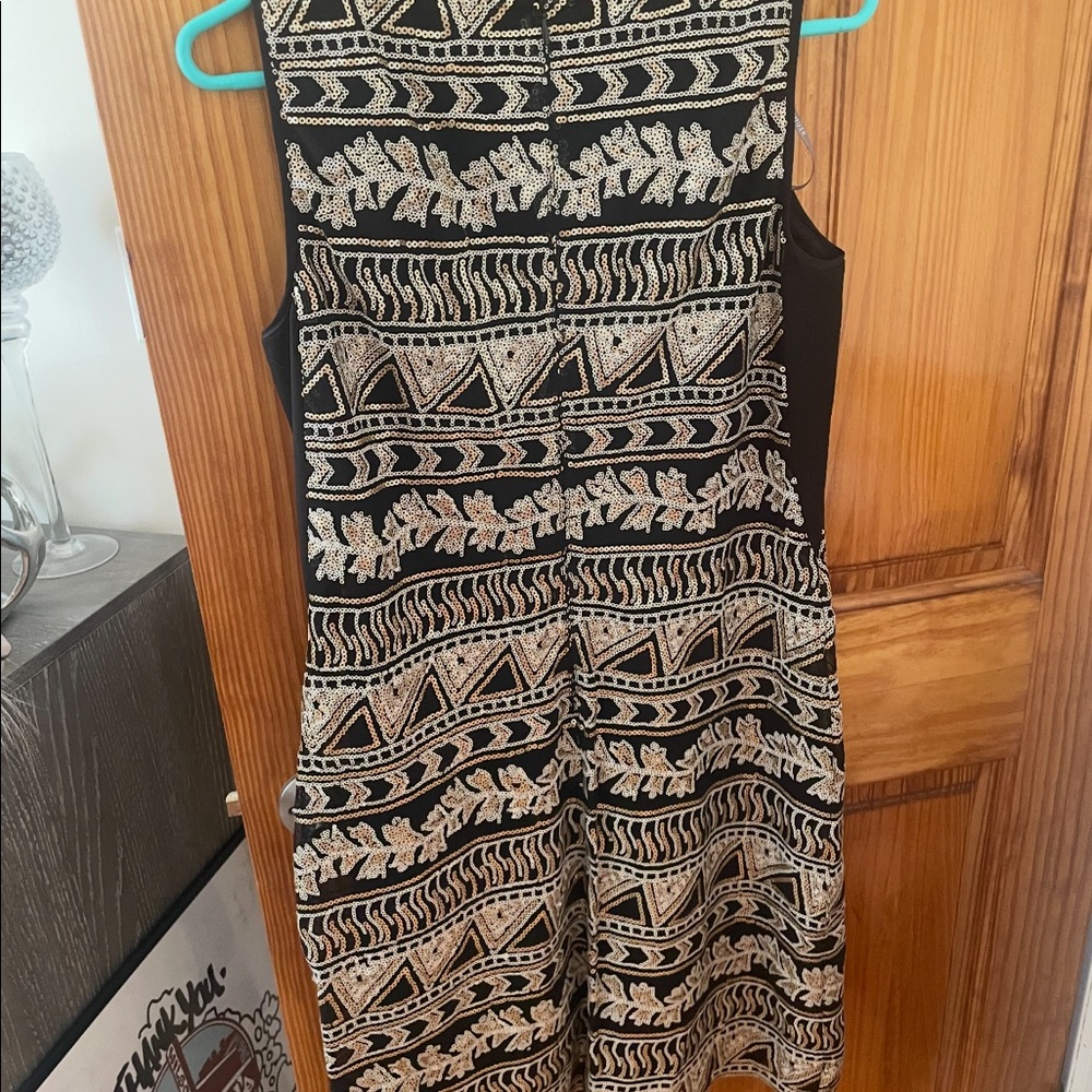 Muse black and gold cocktail dress